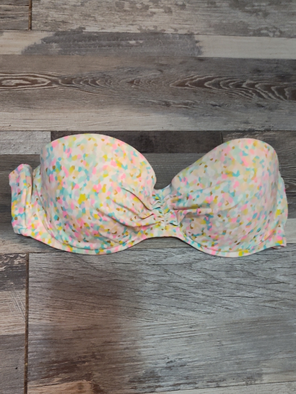 5/$25 SALE Victoria's Secret Multicolor Confetti Strapless Swimsuit Pastel